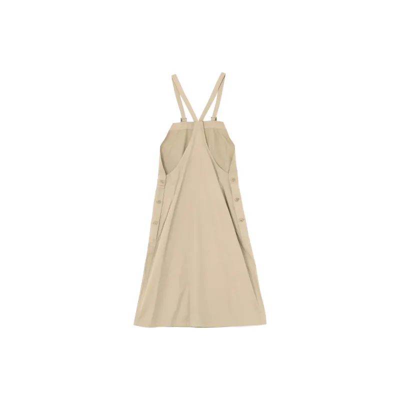 Yohji Yamamoto Sleeveless Dress Women's Light Umber-1