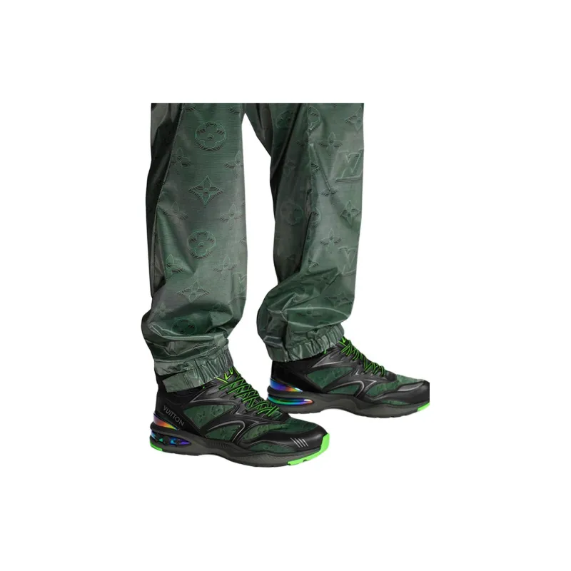 LOUIS VUITTON Knitted Sweatpants Men's Green-4