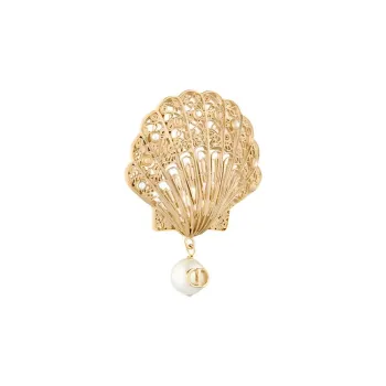 DIOR Resin Brooches Women's Gold