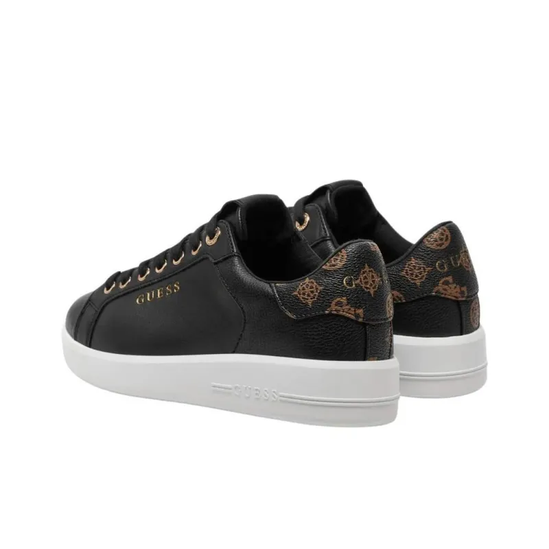 GUESS Roki Low Top Skateboard Shoes Women's Black Gold-3