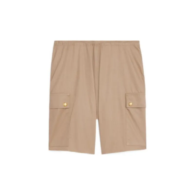 CELINE Technical Cotton Cargo Shorts Beige-1