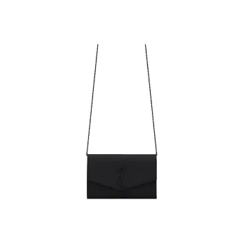 SAINT LAURENT UPTOWN Leather Envelope Bag Shoulder Bag Crossbody Bag Mini Women's Black