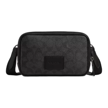 COACH Carrier Calfskin Crossbody Bag Shoulder Bag Mini Men's Black