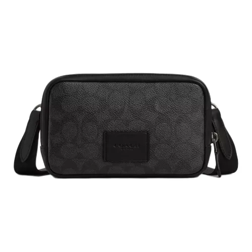 COACH Carrier Calfskin Crossbody Bag Shoulder Bag Mini Men's Black