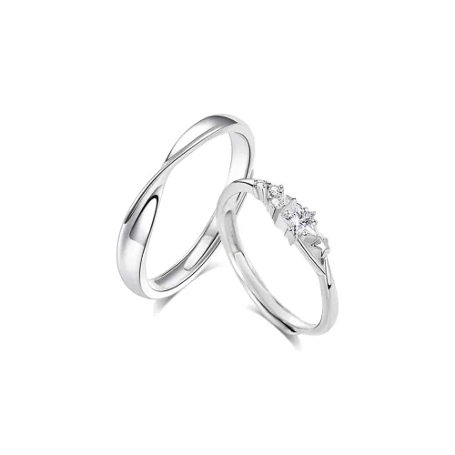 KUMET Sterling Silver Rings Women's Couple Birthday Gift For Anniversary