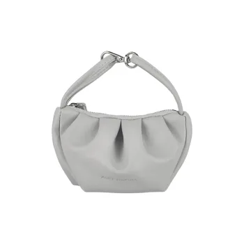 ALICE MARTHA Artificial Leather One Shoulder Handbags Women's Light Gray