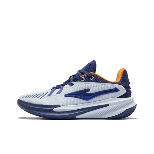 Erke Basketball Shoes Men Low Top Ice Cube Blue Midnight Blue