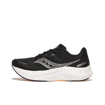Saucony TIDE 2 Anti Slip Wear Resistant Low Top Casual Running Shoes Unisex Black White