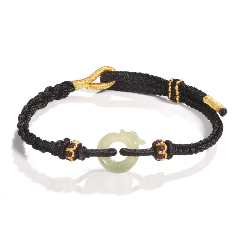 Lao Feng Xiang Hetian Jade Bracelets Jasper Unisex-5