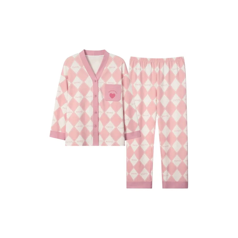 Maultiay Pajama Set Women's Pink-0