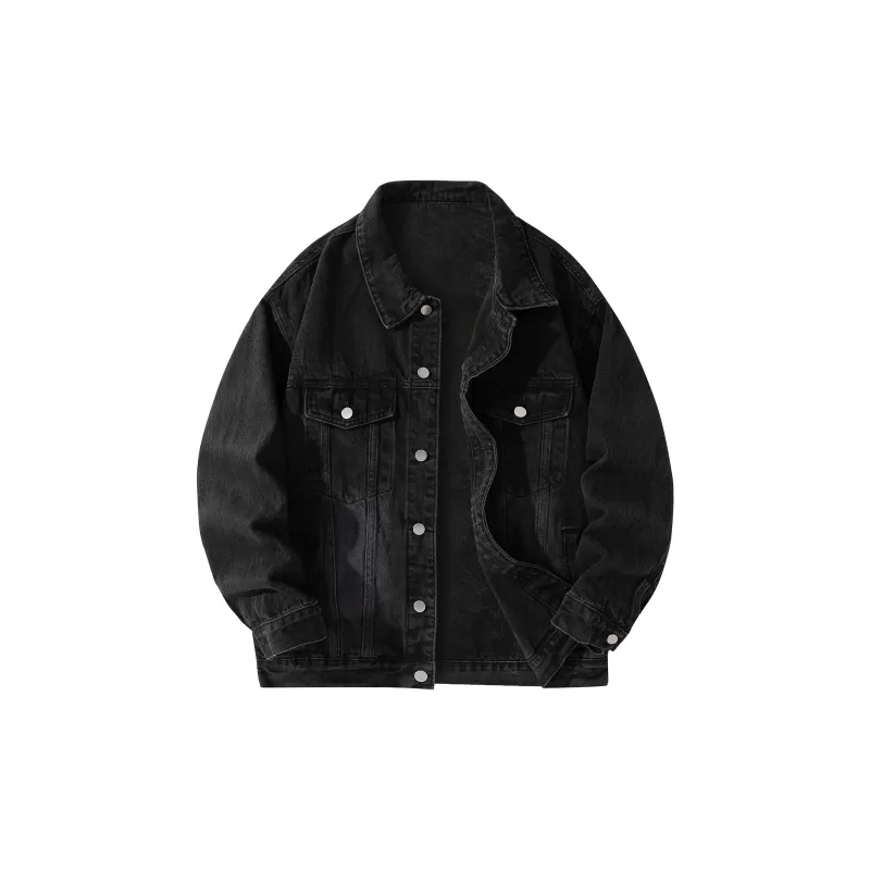MIIRACER Denim Jackets Unisex Black-24