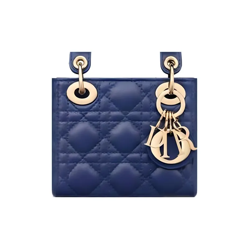 DIOR Lady Dior Sheepskin Daisie Bag Shoulder Bag Crossbody Bag Handbag Extra Mini Women's Purple-5