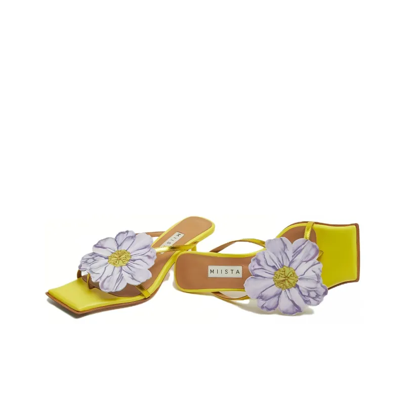 MIISTA Flip Flops 5cm Women's Lime-4