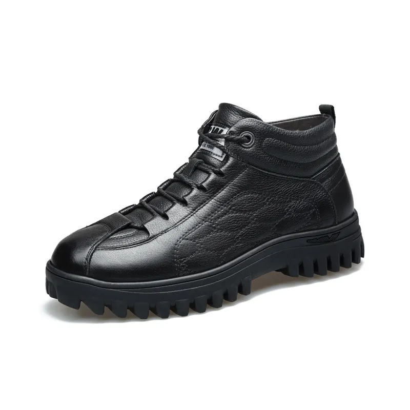 Bindu Casual Leather Shoes Men's Black-0