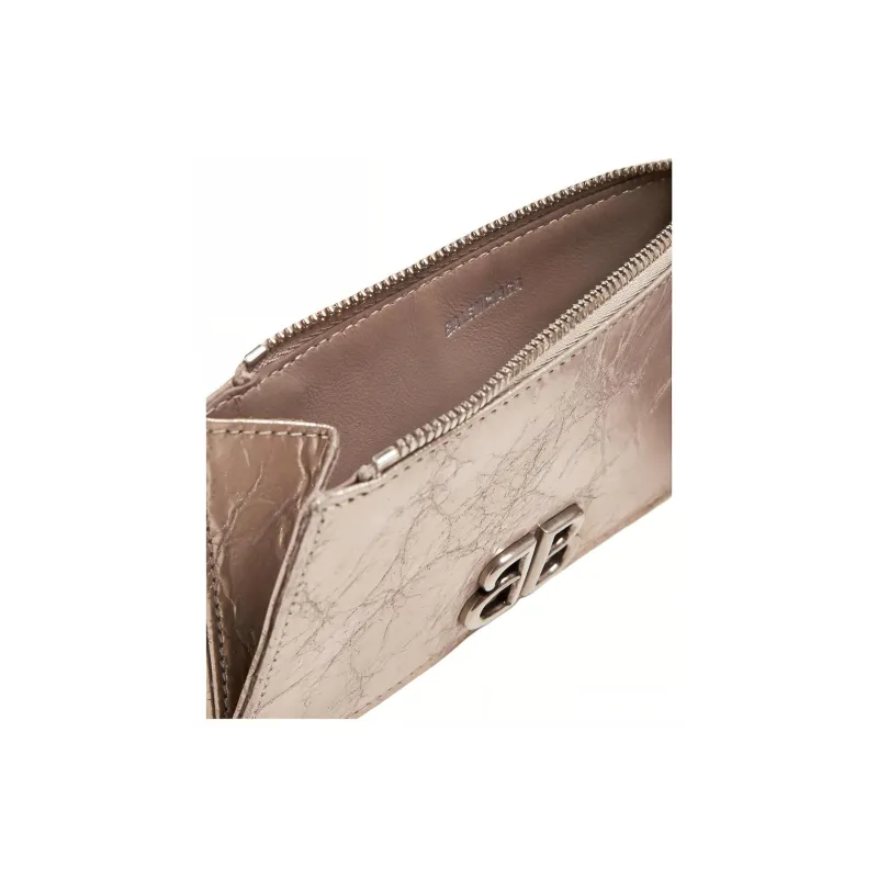 Balenciaga Leather Card Holder Card Holder Women's Metallic-3