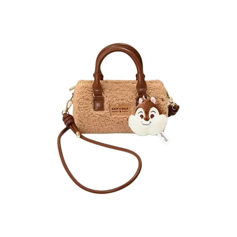 Disney Polyester Handbag, Shoulder Bag, Crossbody Bag Mini Women's Pink/Brown-3