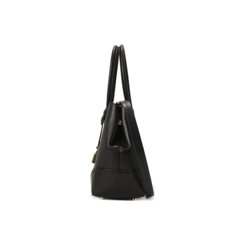 MICHAEL KORS Mercer Gallery Bucket Litchi Grain Leather Handbag Shoulder Bag Crossbody Bag Small Size Women's Black-3