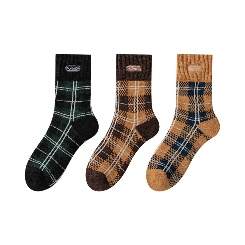 MIIOW Mid Calf Socks Unisex 3 Pack-0