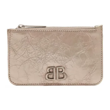 Balenciaga Leather Card Holder Card Holder Women's Metallic