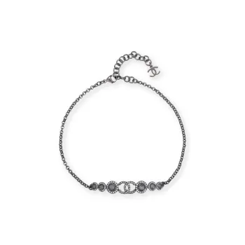 CHANEL Metal Necklaces Women's Silver