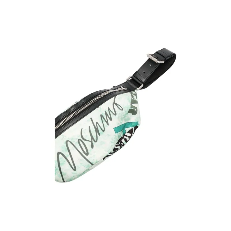 MOSCHINO Polyester Sling Bag Fanny Pack Men's Mint Green-2