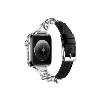 CHRROTA Compatibility Apple S10 Watch Single Breasted Denim Chain Iwatch10 Strap S876 Watch Bands
