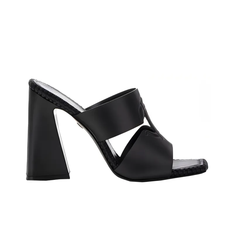 Roberto Cavalli 118mm Logo-embossed Leather Mules-1