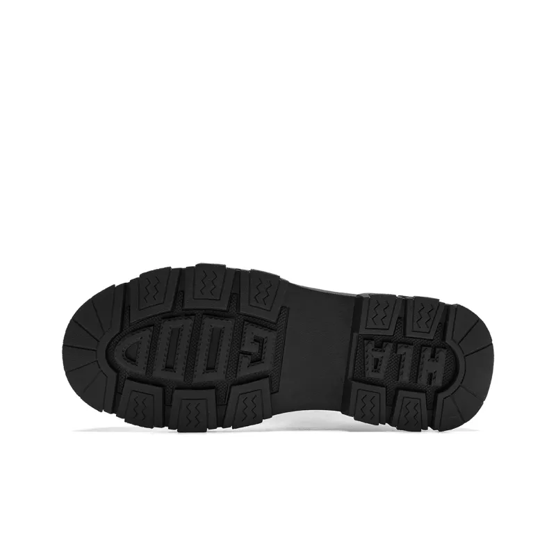 HLA Work Boots Men Mid Top Black/Brown-4