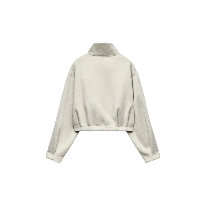 ZARA Trf Jackets Coats Women's Beige-1