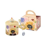 3 60ml[Wishing Tree-Yellow]Flower Cat+Small Spoon