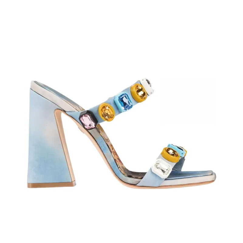 Roberto Cavalli Slide Slippers Women's Blue-1