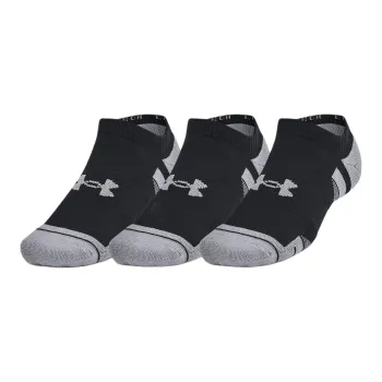 Under Armour Performance Tech 3 Ankle Socks Unisex 3 Pack Black Gray