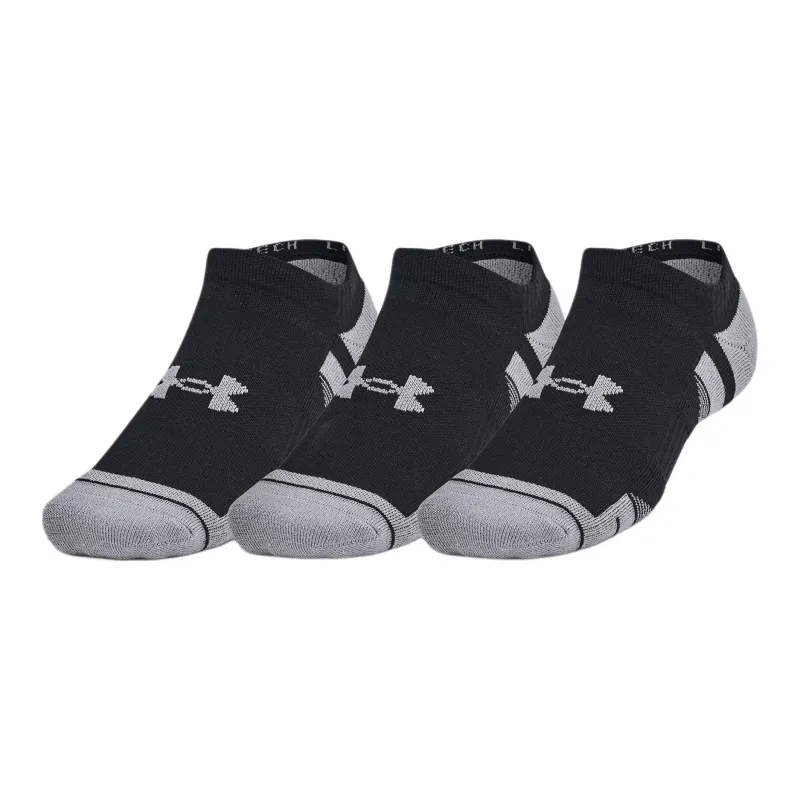 Under Armour Performance Tech 3 Ankle Socks Unisex 3 Pack Black Gray-0