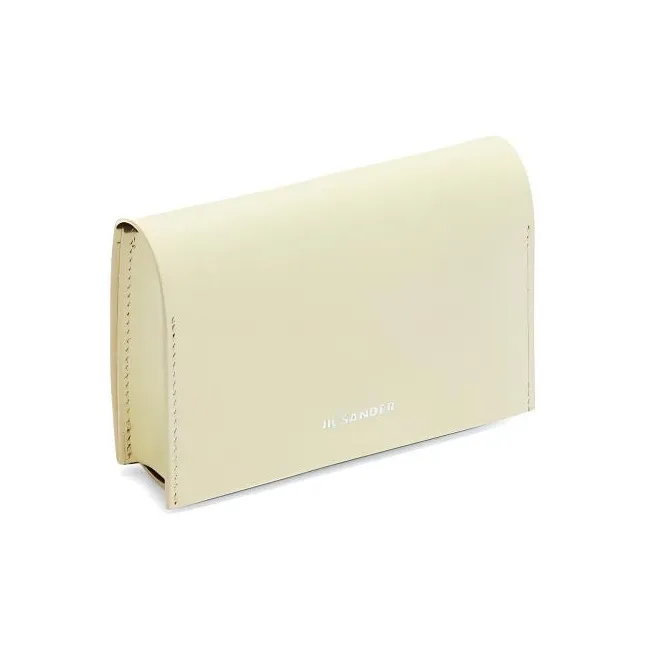 JIL SANDER Calfskin Wallet Women's Beige Yellow-1
