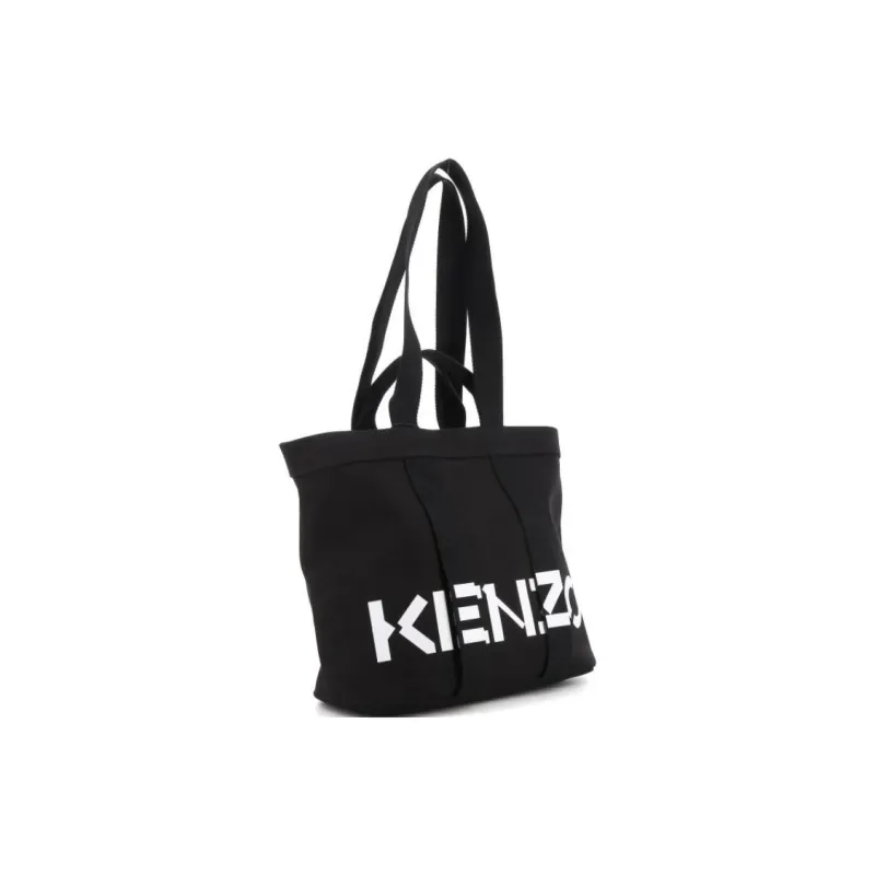 KENZO Cotton Tote Bag Handbag Shoulder Bag Backpack Unisex Black-2