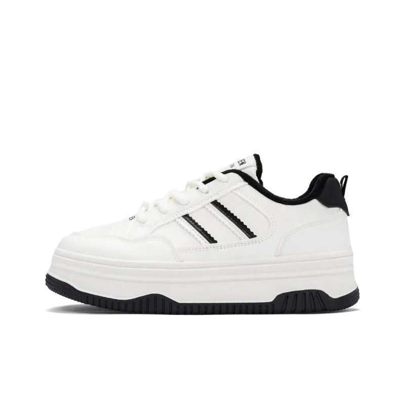 RENBEN Warm Balance Height Increasing Low-Top Skateboard Shoes Women's-0