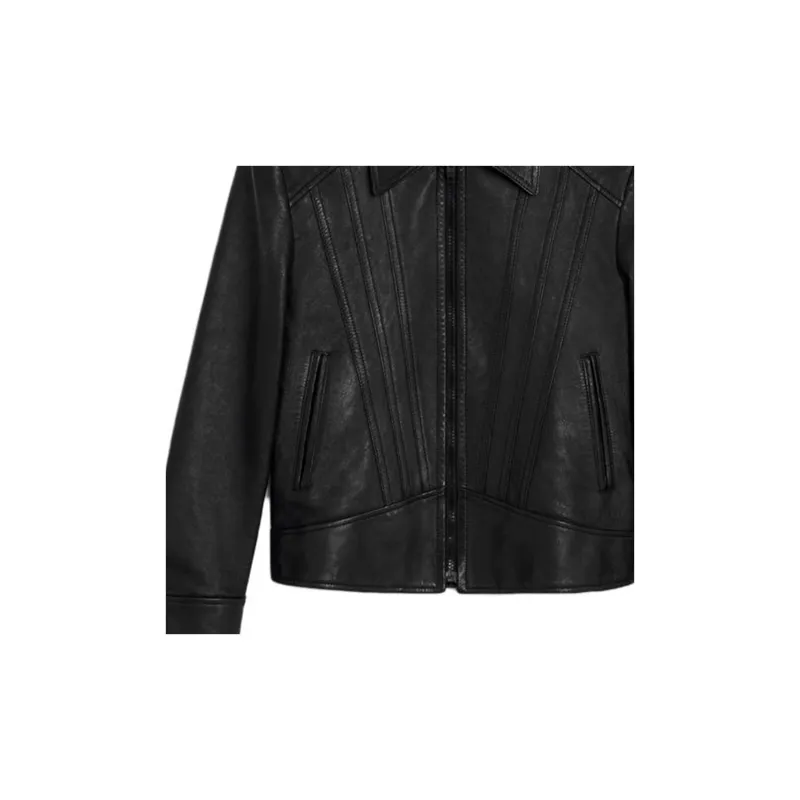 CELINE SS23 Leather Jacket Men's Black-3