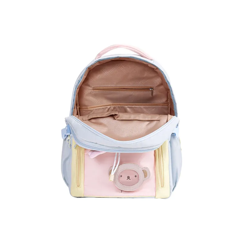Miffy Fabric Backpack Medium Size Women's Blue Yellow Pink/Ecru-4