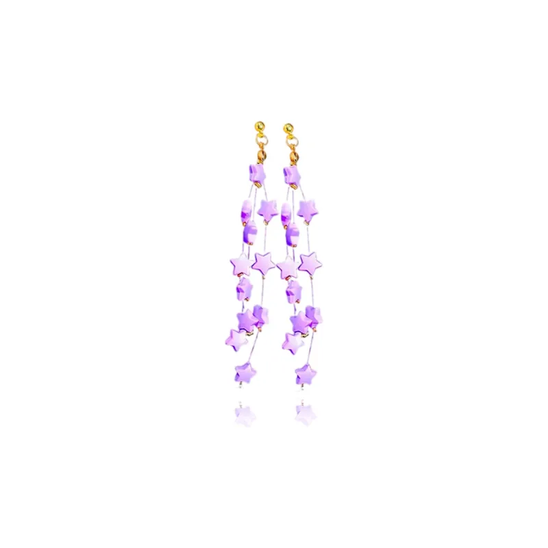 Shiban Alloy Acrylic Earrings Women's-0