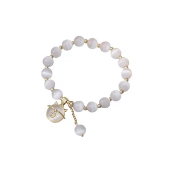 NATURALLYJOJO Glass Cat Eye Bracelets Women's