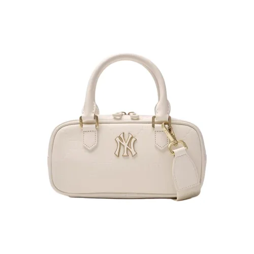 MLB Logo Shoulder Crossbody Bag Handbag Women's White