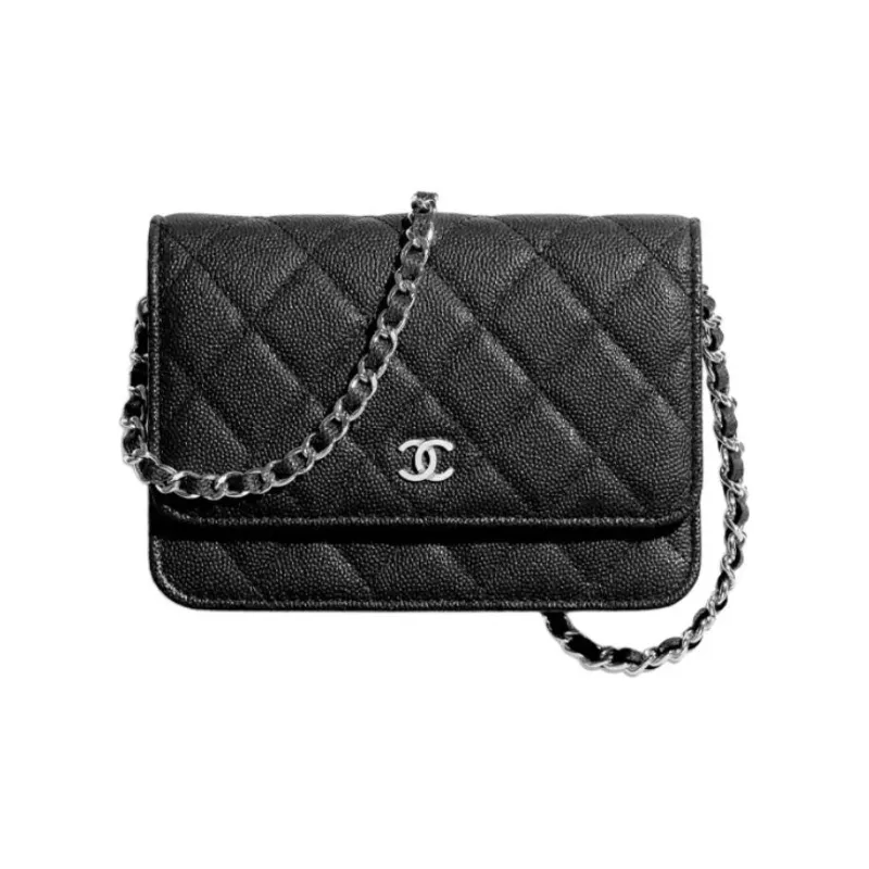 CHANEL WOC Caviar Calfskin Shoulder Bag, Crossbody Bag, Wallet Women's Black-0
