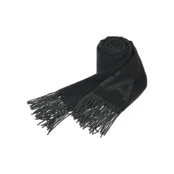 GANNI Recycled Wool Wool Knit Scarves Women's Black