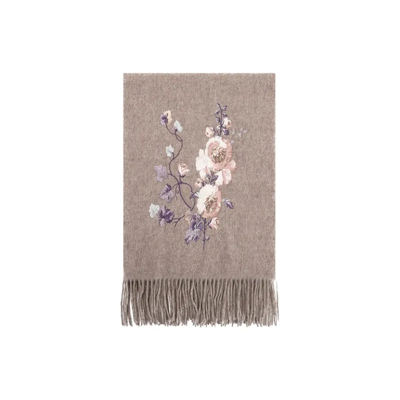Fancet Studios 100% Sheep Wool Knit Scarves Women's-15