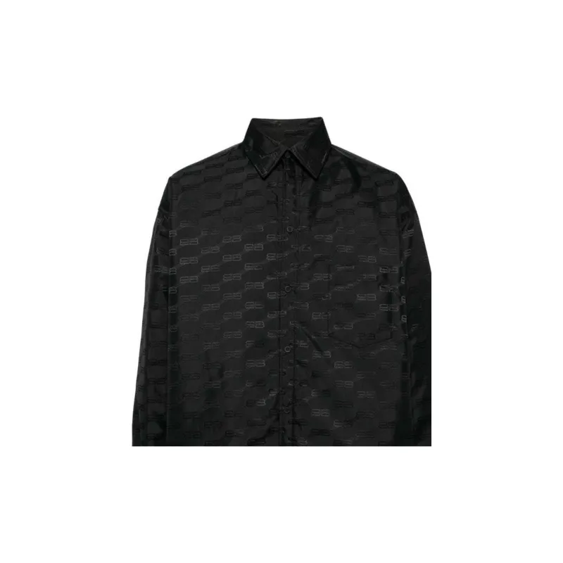 Balenciaga BB-embroidered Shirt Jacket-4
