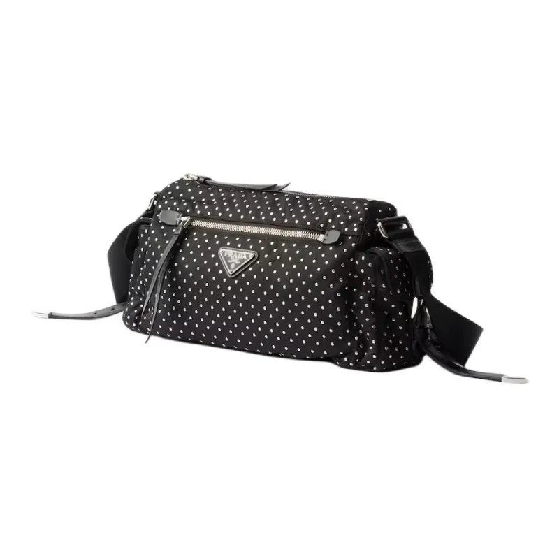 PRADA Re Nylon Recycled Nylon Shoulder Bag, Crossbody Bag Regular Women's Black-1