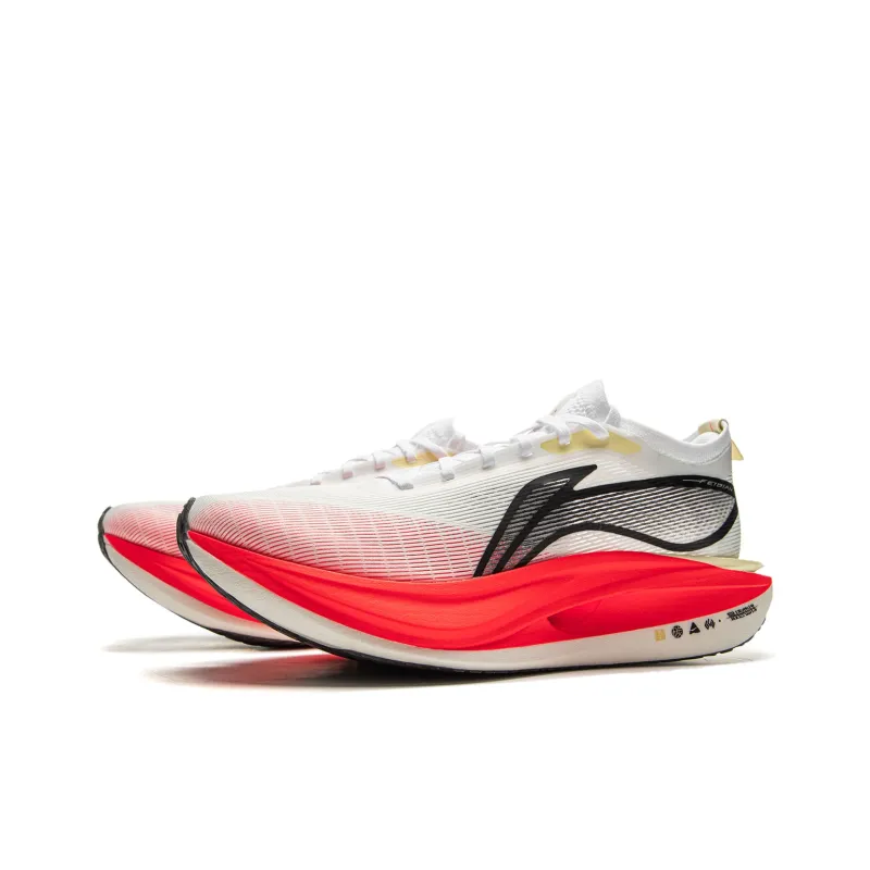 LiNing Flyco 5 ELITE Cushioned Slip Resistant Rebound Low Top Marathon Running Shoes Unisex Standard White-2
