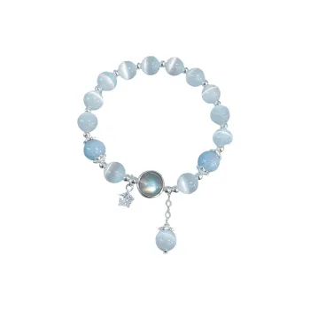 9i Glass Cat Eye Bracelets Women's