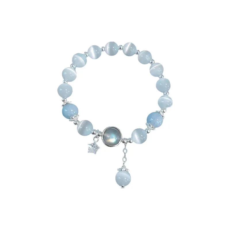 9i Glass Cat Eye Bracelets Women's-0