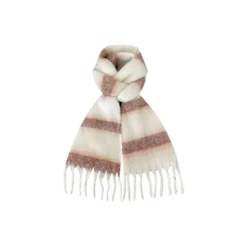 PISHUSHU Polyester Knit Scarves Unisex White Stripes Pattern Burgundy Stripes Blue Stripes